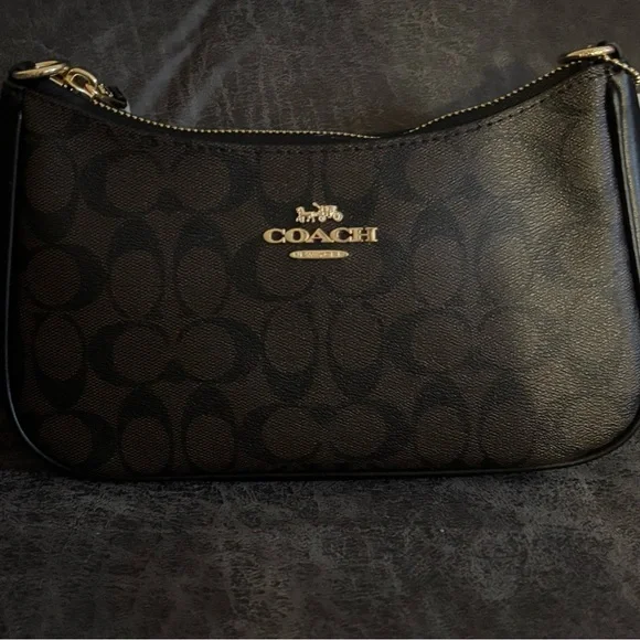 Coach Dark Brown and Black Shoulder Bag - Picture 2 of 5